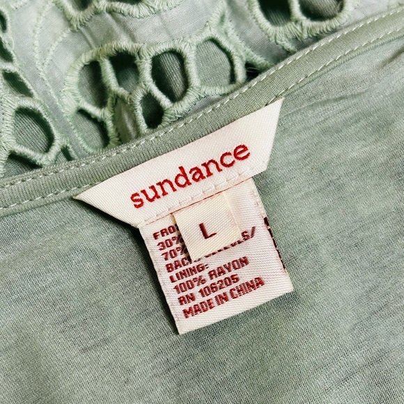 Sundance Boho Eyelet Embroidered Cutout Blouse - Picture 5 of 7